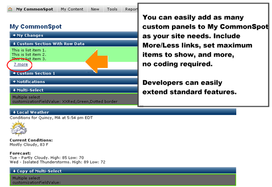 Customize My CommonSpot