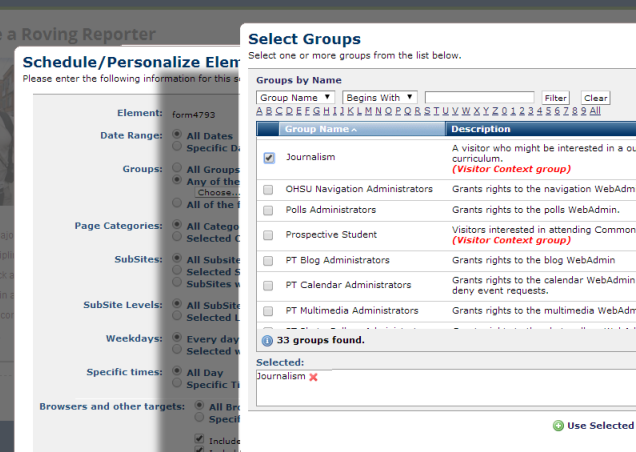 Schedule Personalized Content